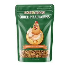 Load image into Gallery viewer, LuckyQworms 1lb Mealworms, Freeze Dried Mealworms for Birds Chickens Fish
